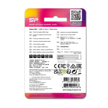 Logo trade business gifts image of: Pendrive Silicon Power HELIOS 202, 3.2 Gen 1, 32GB